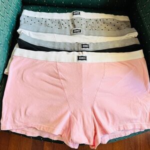 Hanes Women's Boyshorts underpants- Pink, Black, Gray with Polka Dots